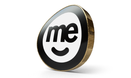 ME logo as a gold coin 
