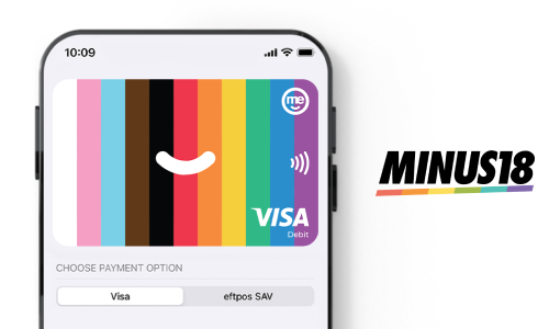 Minus18 rainbow digital wallet